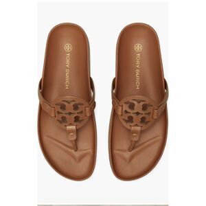 Women'e Tory Burch Miller Cloud Thong Sandal Size 10.5 in Miele Brown Size 10.5